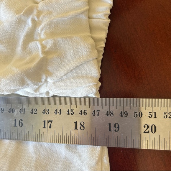 Zara NWT Women's White Ruffle Sleeve Top Short Sleeve Oversized XS - Picture 7 of 7